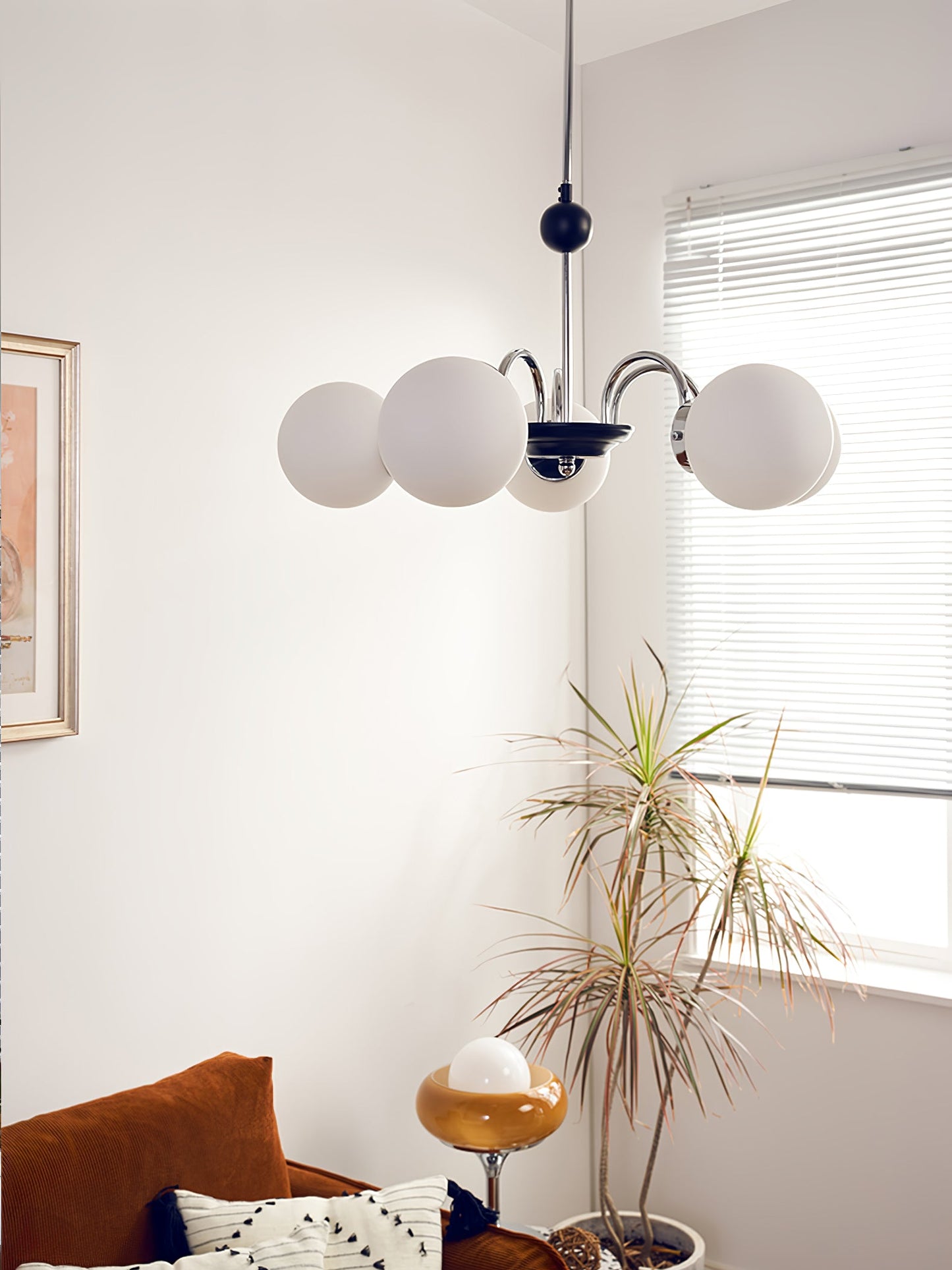 Yisu Modern Chandelier with Adjustable Height and Energy-Efficient LED