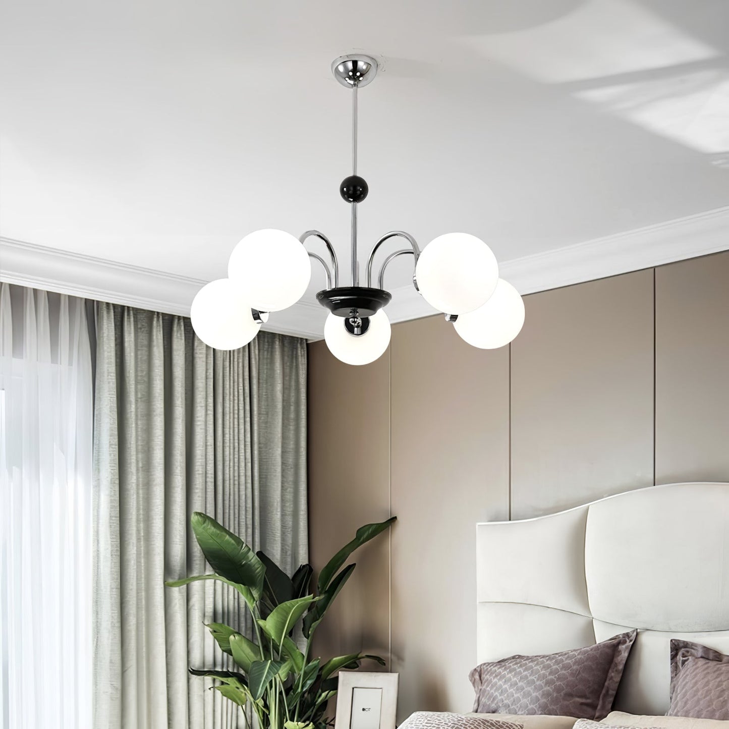 Yisu Modern Chandelier with Adjustable Height and Energy-Efficient LED
