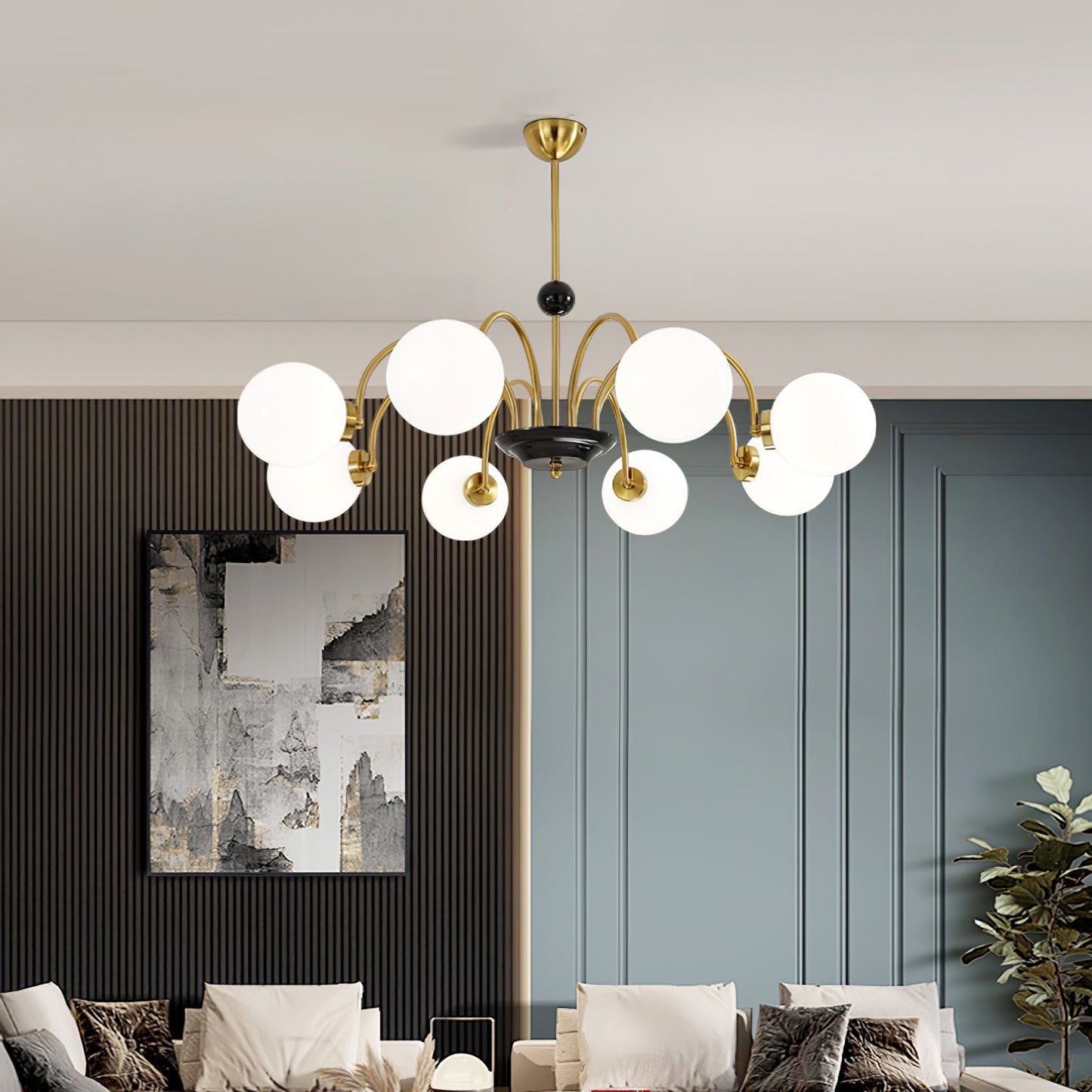 Yisu Modern Chandelier with Adjustable Height and Energy-Efficient LED