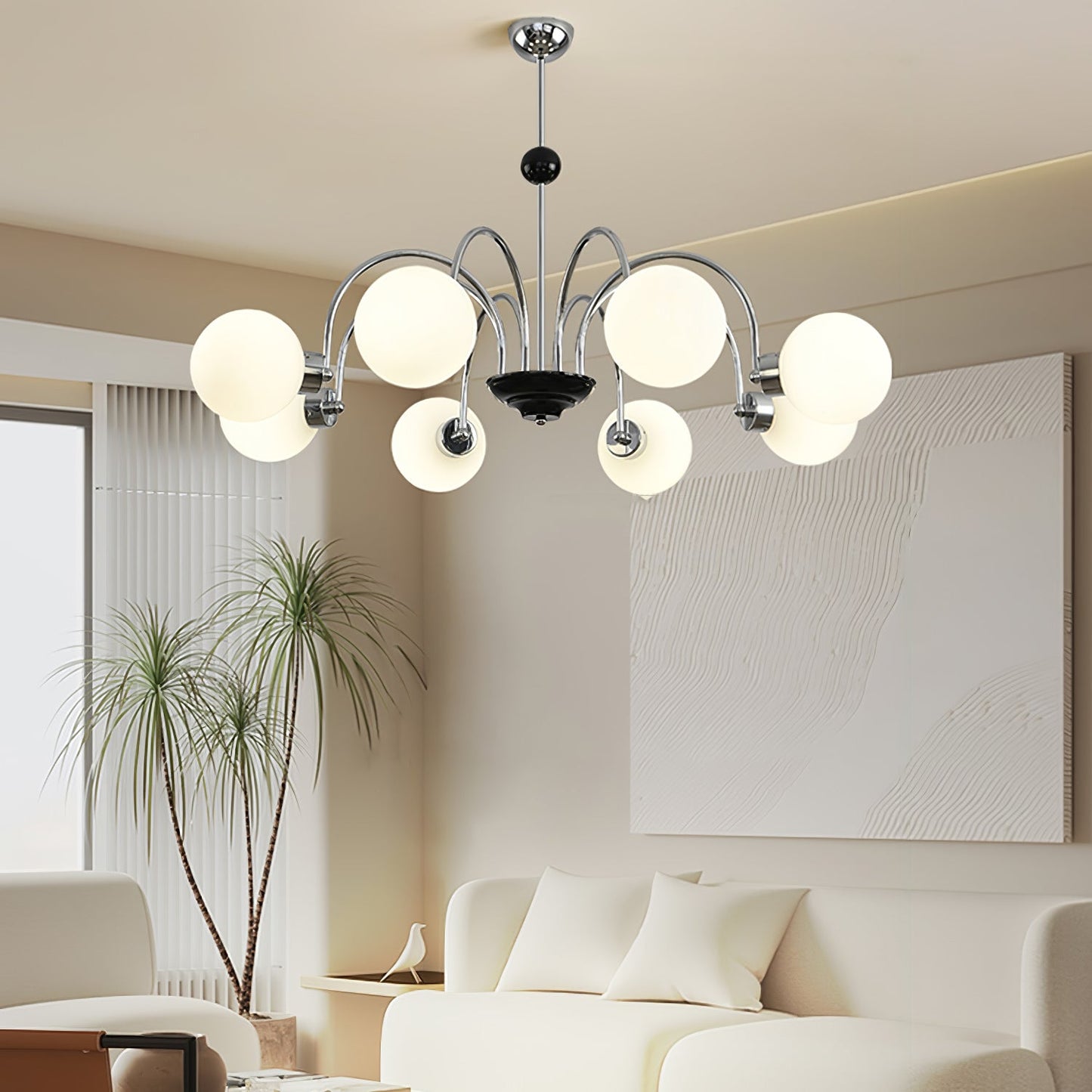 Yisu Modern Chandelier with Adjustable Height and Energy-Efficient LED