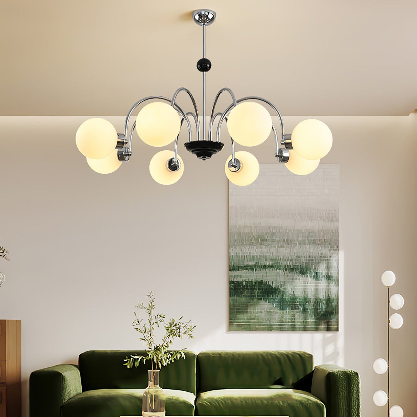 Yisu Modern Chandelier with Adjustable Height and Energy-Efficient LED