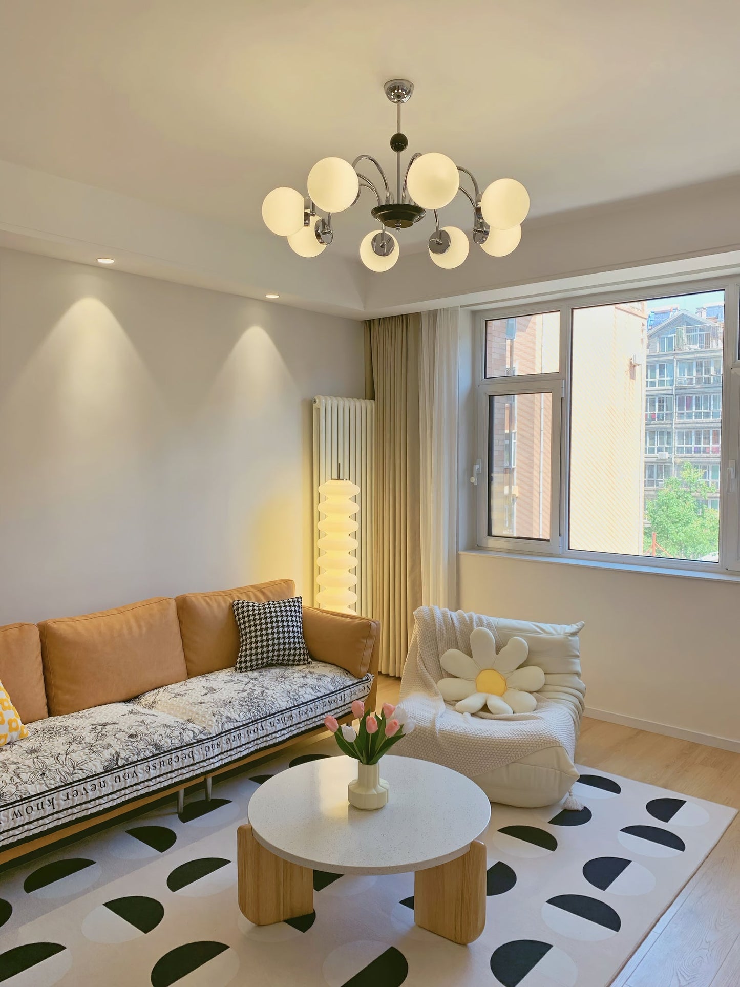 Yisu Modern Chandelier with Adjustable Height and Energy-Efficient LED