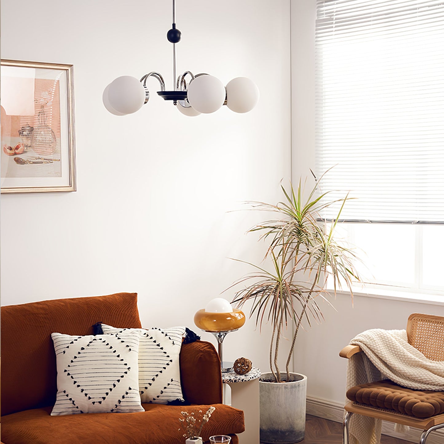 Yisu Modern Chandelier with Adjustable Height and Energy-Efficient LED