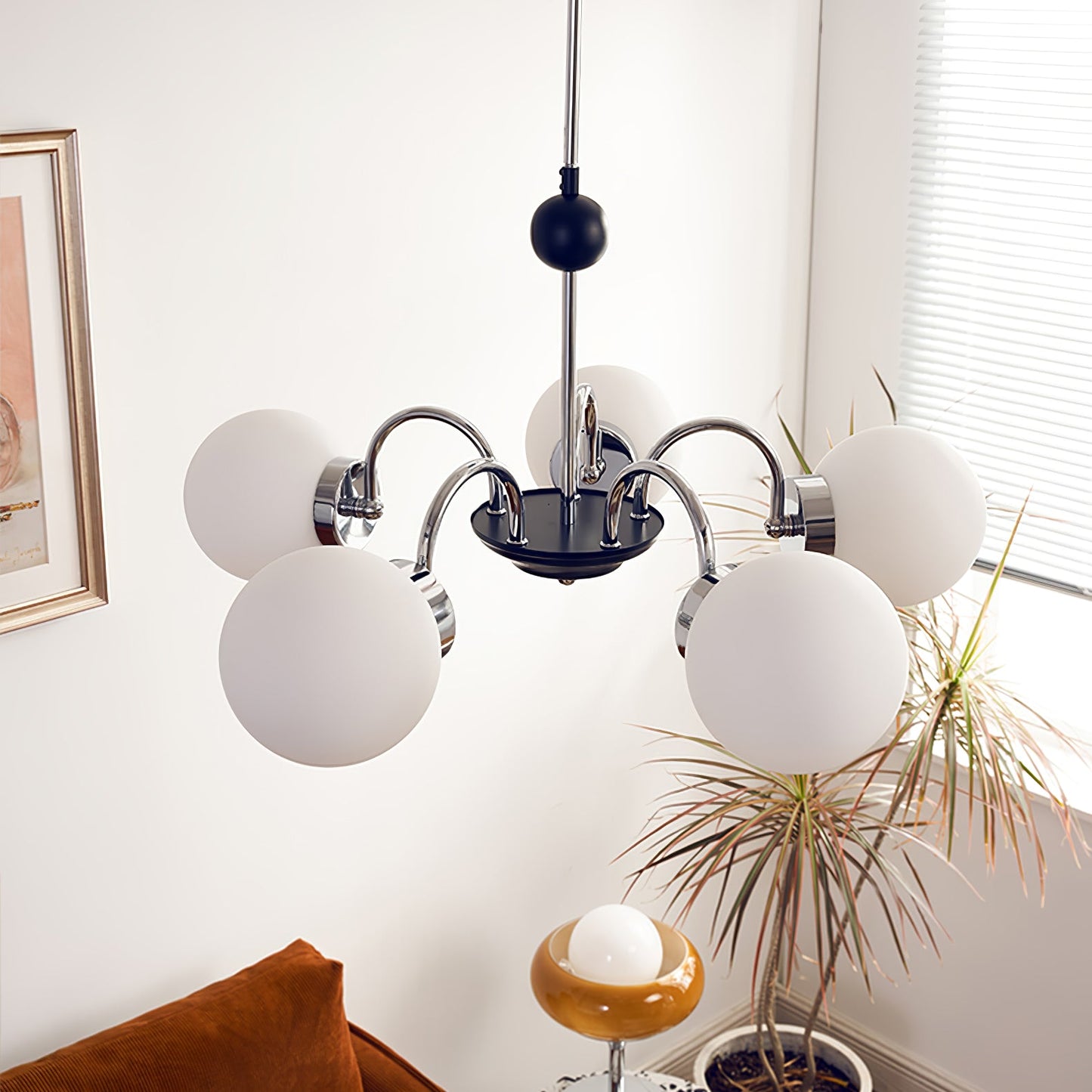 Yisu Modern Chandelier with Adjustable Height and Energy-Efficient LED