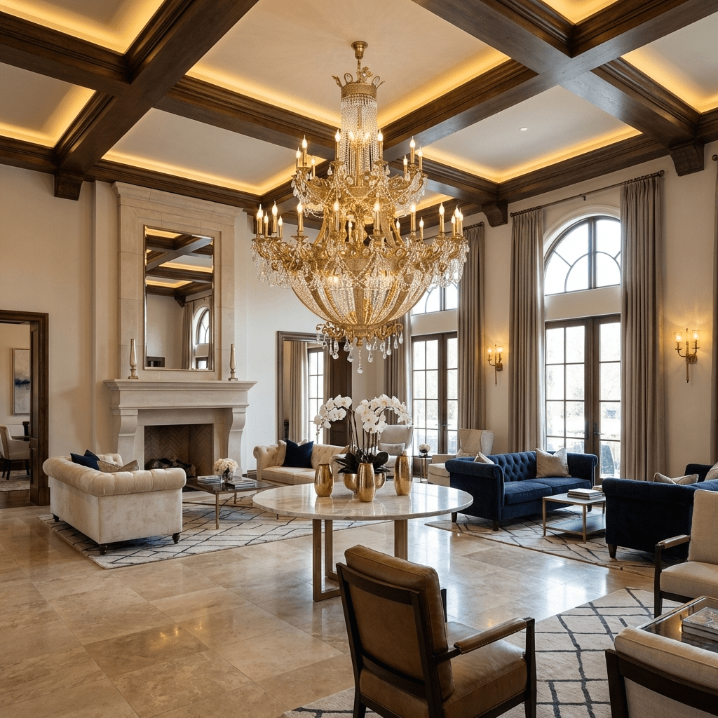Zaira Opulent Chandelier - Elegant Crystal Design with Adjustable Heig