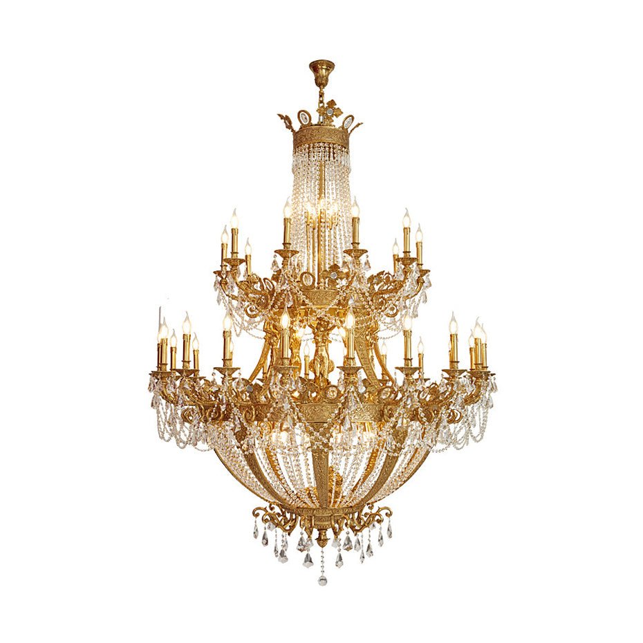Zaira Opulent Chandelier - Elegant Crystal Design with Adjustable Heig