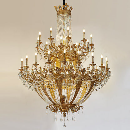 Zaira Opulent Chandelier - Elegant Crystal Design with Adjustable Heig