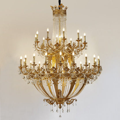 Zaira Opulent Chandelier - Elegant Crystal Design with Adjustable Heig