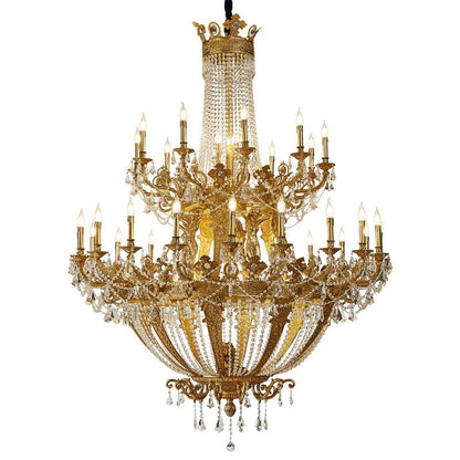 Zaira Opulent Chandelier - Elegant Crystal Design with Adjustable Heig