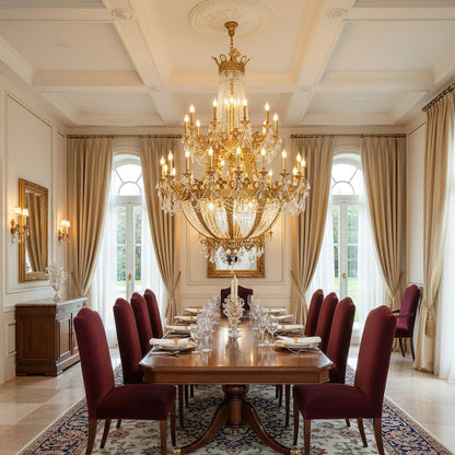 Zaira Opulent Chandelier - Elegant Crystal Design with Adjustable Heig