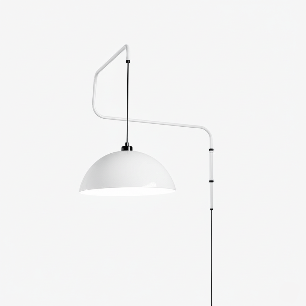 Elio Plug-In Wall Lamp with Adjustable Brightness and Modern Design