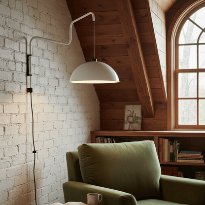 Elio Plug-In Wall Lamp with Adjustable Brightness and Modern Design