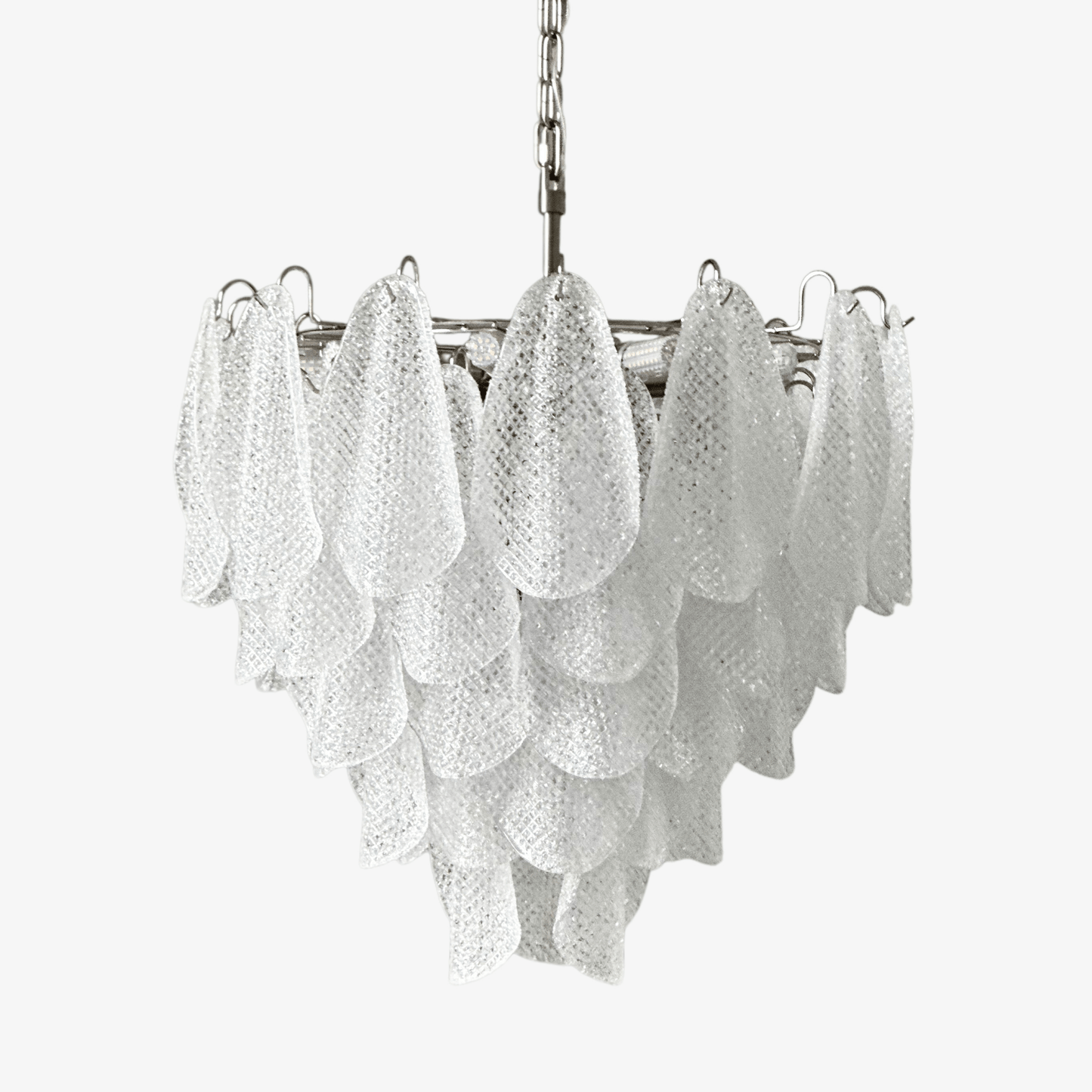 Elegant Glass Teardrop Chandelier with Adjustable Height & LED Compati