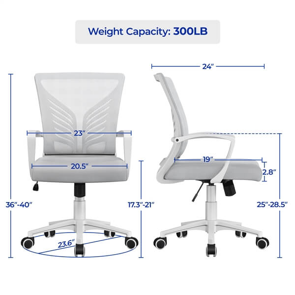2pcs Mesh Office Chairs Position 4