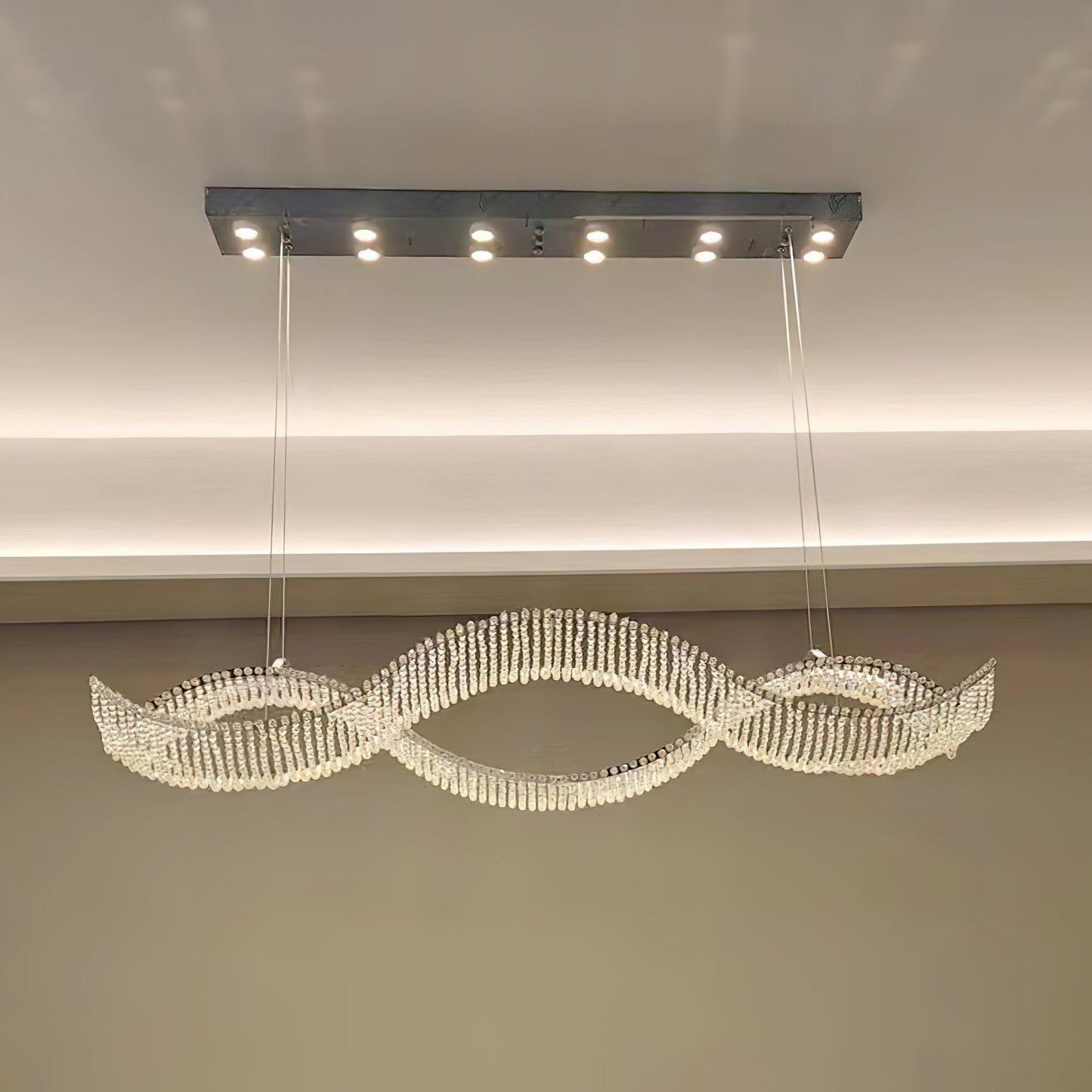 Alon Chandelier - Modern Design with Dimmable LED Lights and Adjustabl