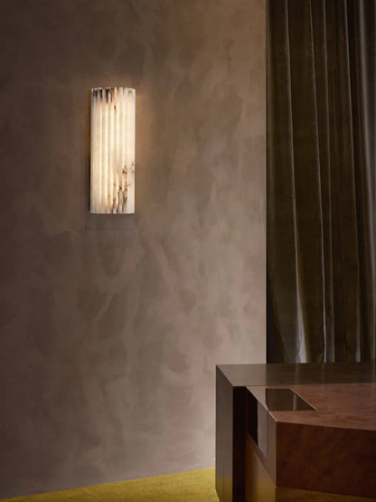 Alabaster Wall Light - Elegant Design, Adjustable Brightness