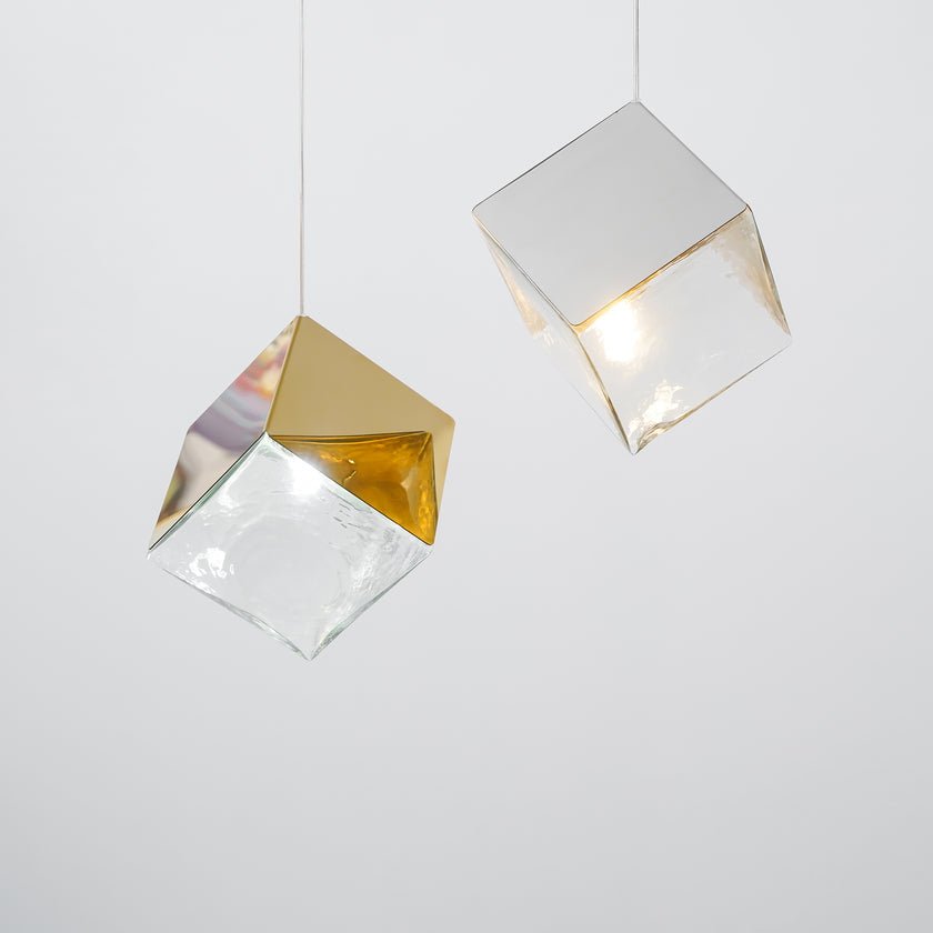 Cubic Luster Cascade Chandelier – Elegant Design with Adjustable Heigh