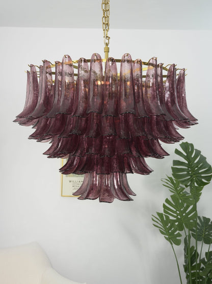 Amethyst Bloom Crystal Chandelier - Elegant Design & Adjustable Height