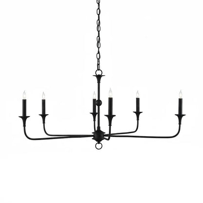 Elara Candle Chandelier - Elegant Design with Adjustable Height & LED