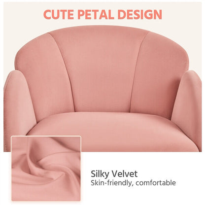 Cute Velvet Desk Chair for Home Office Position 3