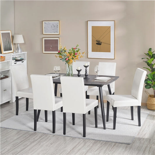 Dining Chair Faux Leather Parson Chair Position 1