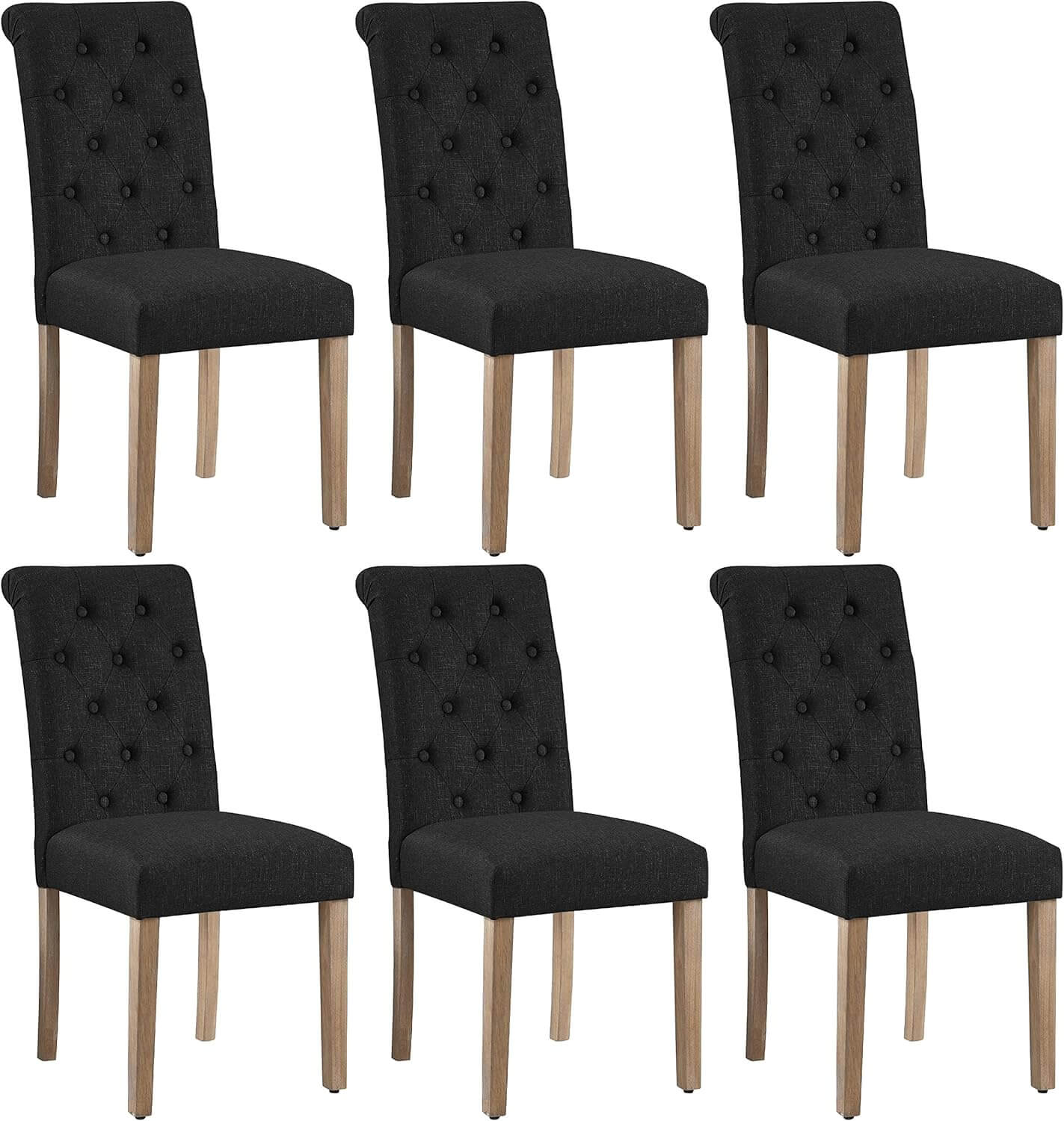 Dining Chairs Set of 6 Fabric Upholstered Dining Chairs Position 5