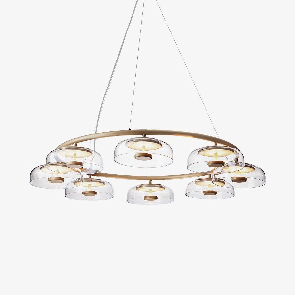 Solara Modern Chandelier - Adjustable Height, Energy-Efficient LED Lig