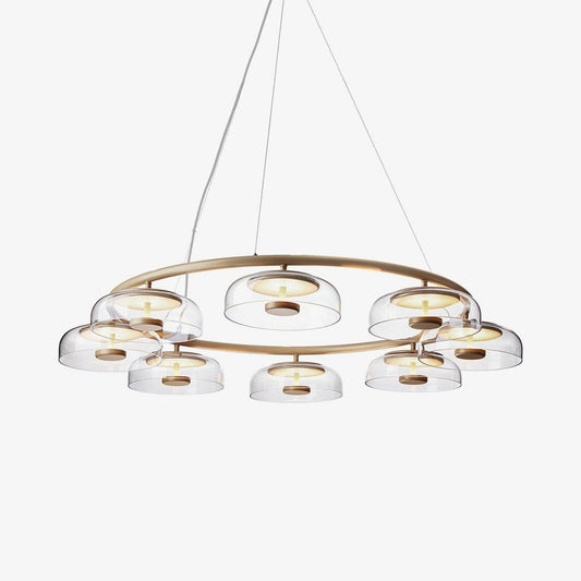 Solara Modern Chandelier - Adjustable Height, Energy-Efficient LED Lig