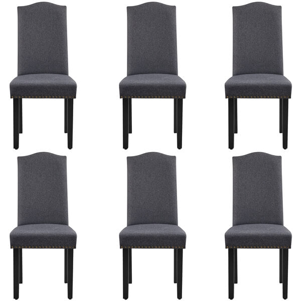 6PCS Fabric Dining Chairs Position 2