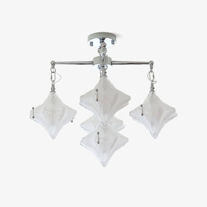 Elowen Prism Star Chandelier - Adjustable Height, Crystal Accents