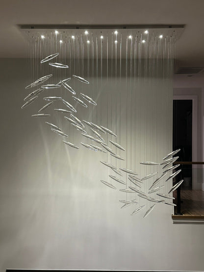 Elegant Moonlight Whispers Chandelier with Adjustable Brightness & Cry