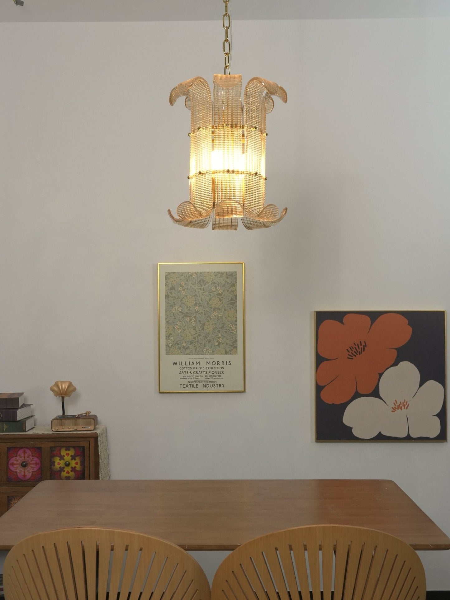 Elegant Small Chandelier with Adjustable Height & Energy-Efficient LED