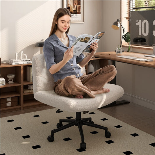 Wide Criss Cross Chair with Wheels Position 1