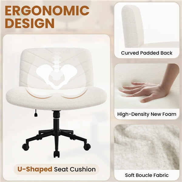 Wide Criss Cross Chair with Wheels Position 9