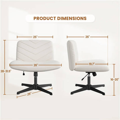 Wide Criss Cross Chair with No Wheels Position 5