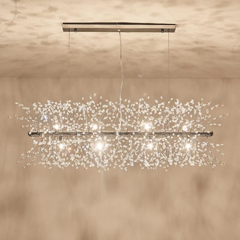 Elegant Crystal Dandelion Chandelier - Adjustable Brightness & Modern