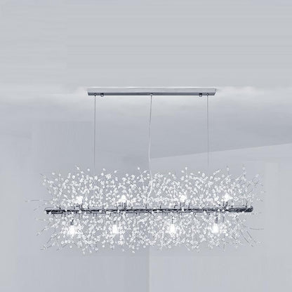 Elegant Crystal Dandelion Chandelier - Adjustable Brightness & Modern