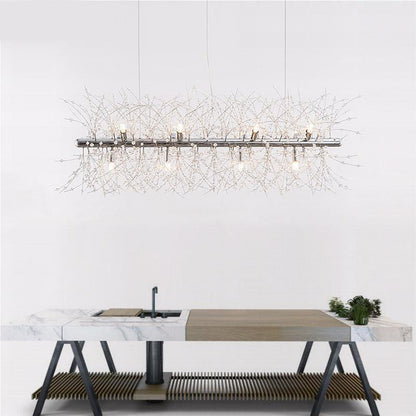 Elegant Crystal Dandelion Chandelier - Adjustable Brightness & Modern