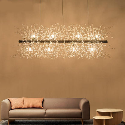 Elegant Crystal Dandelion Chandelier - Adjustable Brightness & Modern