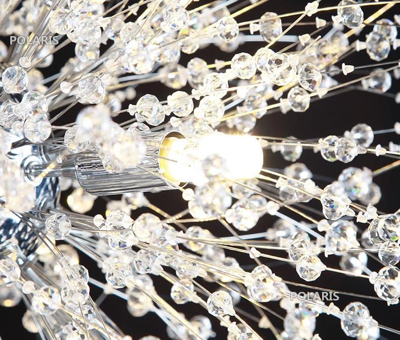 Elegant Crystal Dandelion Chandelier - Adjustable Brightness & Modern