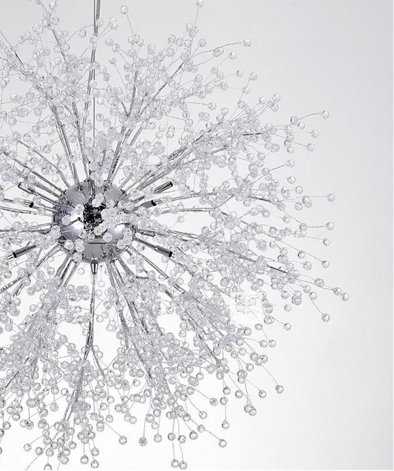 Elegant Crystal Dandelion Chandelier - Adjustable Brightness & Modern
