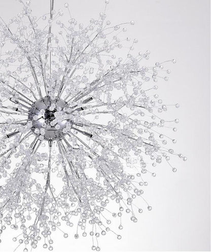Elegant Crystal Dandelion Chandelier - Adjustable Brightness & Modern