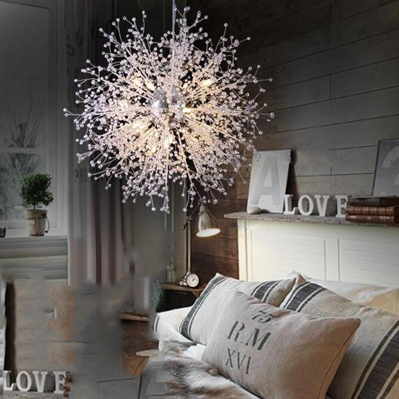 Elegant Crystal Dandelion Chandelier - Adjustable Brightness & Modern