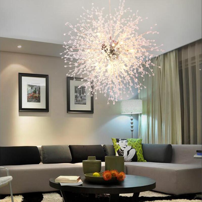 Elegant Crystal Dandelion Chandelier - Adjustable Brightness & Modern
