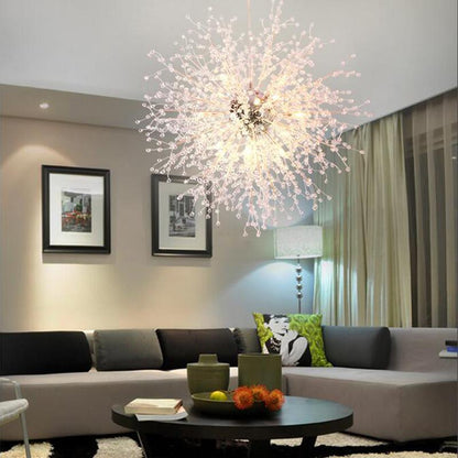 Elegant Crystal Dandelion Chandelier - Adjustable Brightness & Modern
