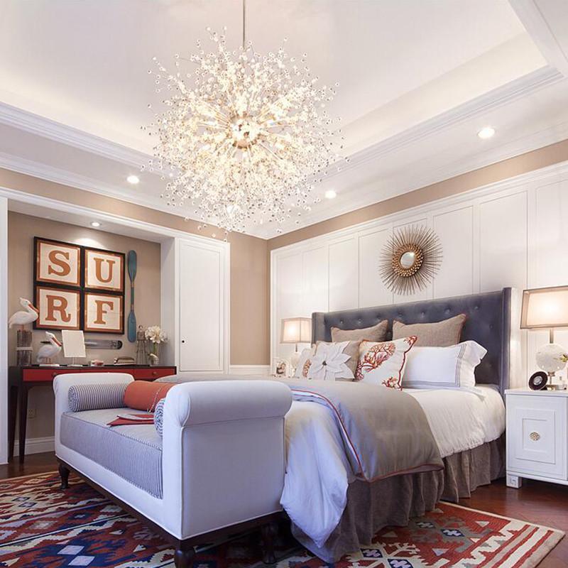 Elegant Crystal Dandelion Chandelier - Adjustable Brightness & Modern