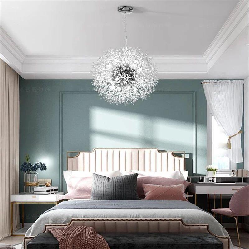 Elegant Crystal Dandelion Chandelier - Adjustable Brightness & Modern