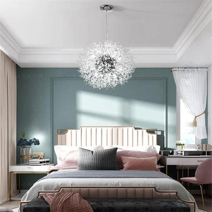 Elegant Crystal Dandelion Chandelier - Adjustable Brightness & Modern