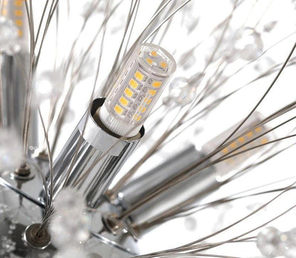 Elegant Crystal Dandelion Chandelier - Adjustable Brightness & Modern
