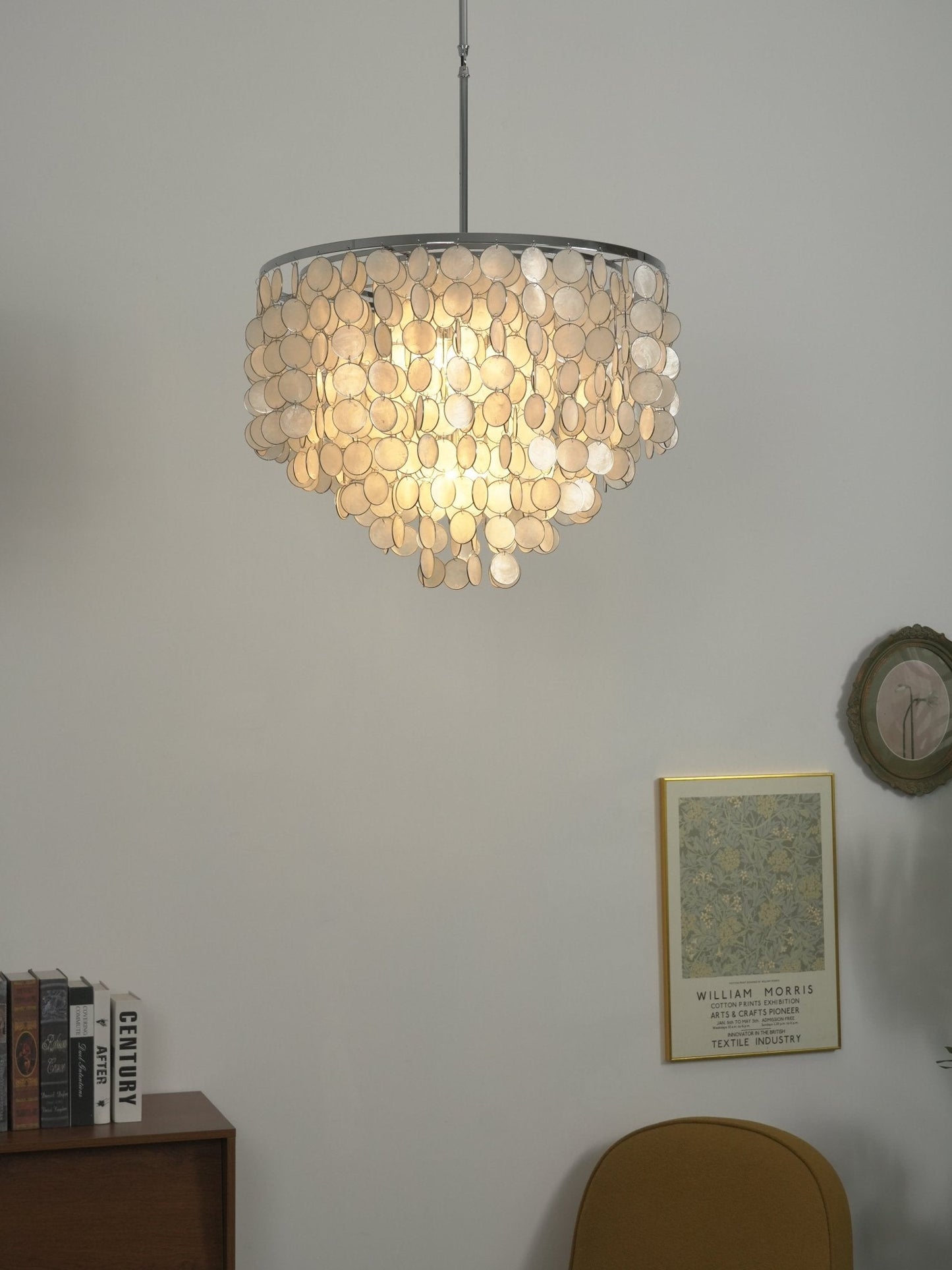 Oceana Shell Chandelier - Elegant Lighting with Adjustable Brightness